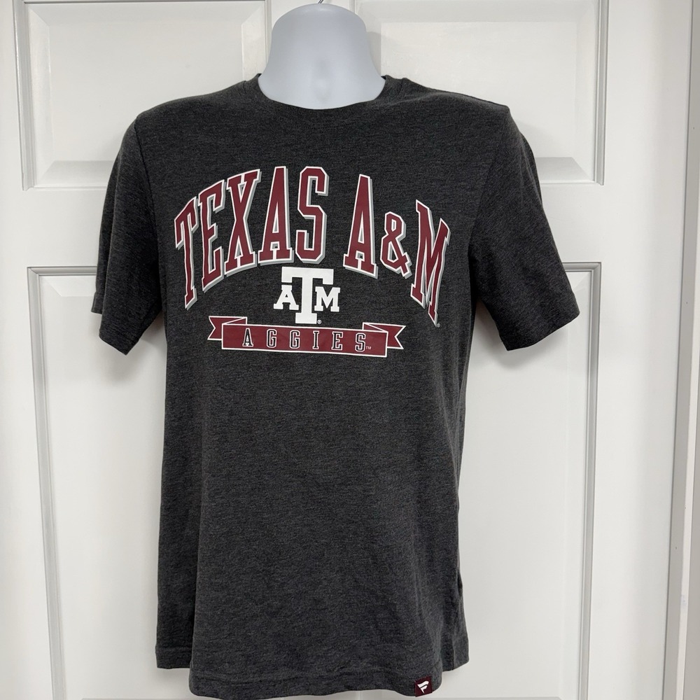 NWT Fanatics Texas A&M Aggies T-Shirt Adult Small Unisex Gray NCAA Collegiate
